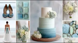 Sea Glass, Denim, and Ivory Wedding Theme