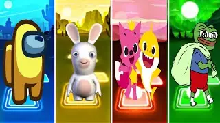 Among Us🆚Rabbids Invasion🆚Pink Fong🆚Peepo❤️Who is best player??