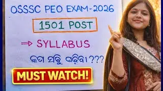 👉 OSSSC PEO 2026 Syllabus Explained | 1501 Post | Full Strategy