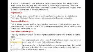 Rights Issues