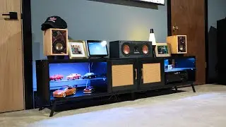 Mid Century Modern Console From Amazon | Bestier 80 inch black rattan tv stand