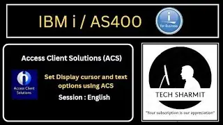 Display Options in ACS | access client solutions |  as400 tutorial for beginners  english | IBM i |
