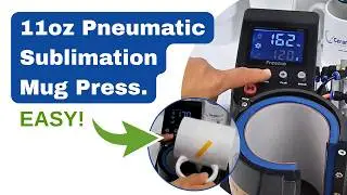 How to use an 11oz pneumatic sublimation mug press with a ceramic mug.