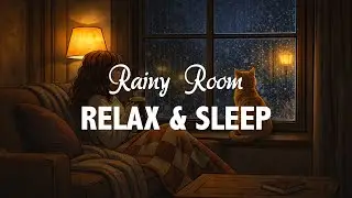 Rainy Evening in a Cozy Room | Soft Rain Ambience