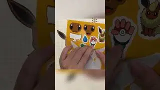 Silly Face Eevee Pokemon Sticker Note Book @ #painting#pokemon @sticker