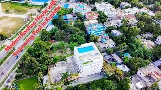 Modern House with Rooftop  Swimming Pool | Beautiful Drone View of Kushtia City, Bangladesh