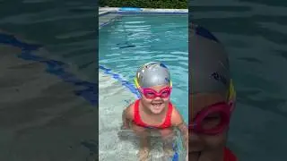 Swimming Cap For The First Time #swimming #swim #swimmer #pool #swimmingpooltime #homepool
