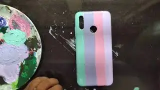 Simple mobile case painting using Aesthetic colours step bystep/#case#mobilecase##cover#4