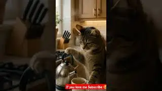 Cat😺 is cooking Tea ☕ #short #shorts #cat #trending #viralshort #shortsfeed #ytshorts #ytshortsindia