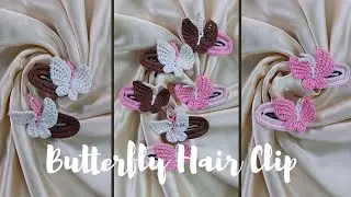 Crochet Butterfly TicTac Hair Clip #butterflyhairclip #crochet #tictacclip 