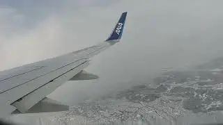 雪原の小松空港アプローチ
