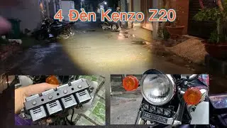 Chế 4 đ&egrave;n Kenzo Z20 cho CD125 v&agrave; test độ s&aacute;ng | H2 LED