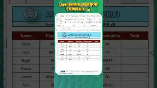 Excel Error Fix in Seconds 😱 | SUM + IFERROR Formula #excel #excelshorts #exceltips #exceltricks