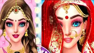 Wedding Beauty Makeup Designer Salon Game ||  Princess Indian Girl Beauty Salon Makeup Dressup Game,