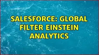 Salesforce: Global Filter einstein analytics