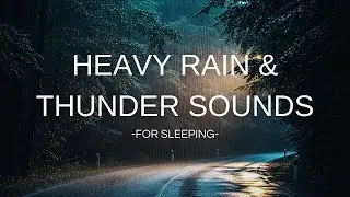 🔴 Heavy Rain and Thunder Sounds for Sleeping 🌩️Perfect for Deep Sleep and Relaxation 🌩️ Black Screen