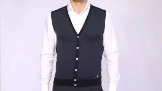 LACİVERT TRİKO Y&Uuml;N YELEK