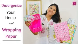How To Decorate Home with Wrapping paper / DIY Home Decor Ideas On A Budget