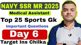 Navy SSR MR Medical Assistant GK Sports Top 25 Q 2025/*BEST BOOKS FOR Indian NAVY Agniveer EXAM 2025