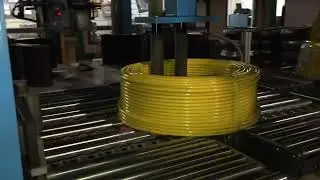Automatic Hose & Rubber Tube Coiling, Strapping & Wrapping Machine | Full Packaging Line