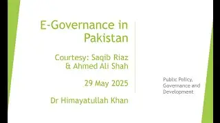 537 E-Governance in Pakistan