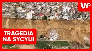Domy runęły w przepaść. Gigantyczne osuwisko na Sycylii