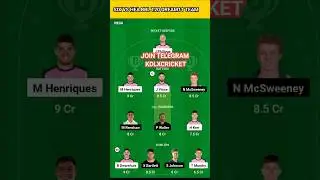 Six vs Hea dream11 team #shorts  #sixvshea #bblmatchprediction #kdlxcricket