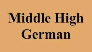 Middle High German