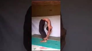 Deep back bending practice and purnchakrasan