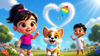 The Broken Kite 🪁 | Helping a Friend | Cute Kids Story Animation