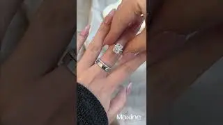 5.0Ct Radiant Cut 3PC Wedding Set #diamond #jewelry #ring #wedding #engagementring #maxinejewelry