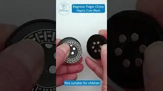 Skilltoyz Round Magnetic Fidget Clicker Haptic Coin Black