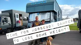 Horsebox Camper needed to lose some weight fast! And our new awning unveiled! Audio corrected.