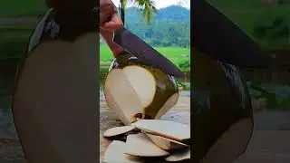 Very Agile in Cutting Coconut       #fruit cutting #cutting skills #satisfying