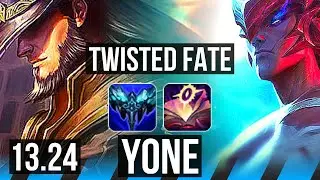TWISTED FATE vs YONE (MID) | 6/2/15, 900+ games, Rank 10 TF | KR Grandmaster | 13.24