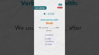 Verb exercise with Walk || Easy English 📚🔊 #english #dailyenglish #englishpractice