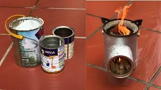 Waste Recycling-  Cement / Creates A Great Mini Wood Stove And Save Firewoo