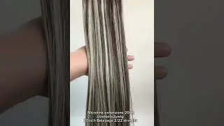 lovebeautywig | 20inch Balayage 2/22 Microlink Hair Extensions Human Hair #balayagehairextensions