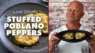 Cajun Shrimp Stuffed Poblano Peppers