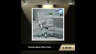 Vinsetto Mesh Office Chair Swivel Task Computer Desk Chair for Home with Lumbar Back Support, Adj...