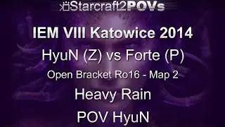 SC2 HotS - IEM VIII Katowice 2014 - HyuN vs Forte - OB Ro16 - Map 2 - Heavy Rain - HyuN