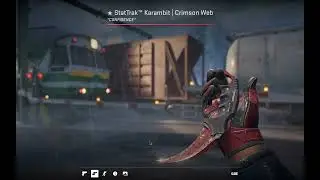 Crimson web karambit WW St + scarlet shamagh sport gloves bs #cs2