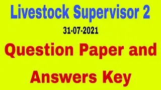Livestock Supervisor 2 Answer Key