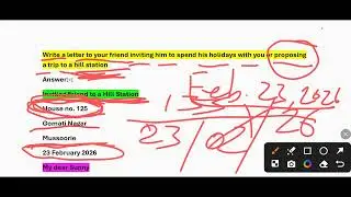 Important letter For Class 9th, 10t, 11th and 12th inviting him spend holidays with his