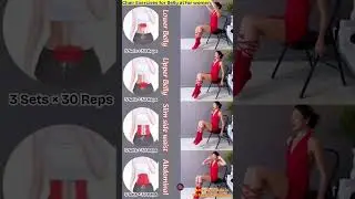 Chair Exercises for Belly at for women #short #shorts #youtubeshorts #shotsfeed