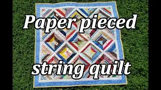 Paper pieced string quilt