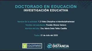1.3 Video Disciplina e interdisciplinariedad - Fiorella Olivera Venturo