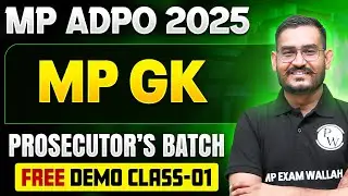 MP GK For MP ADPO 2025 | Free Demo Class-01 | MP ADPO PROSECUTOR&rsquo;S BATCH | Judiciary By PW