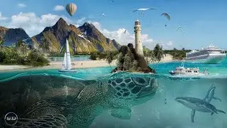 Tutorial Photoshop Surreal Fantasy Underwater Manipulation Big Turtle