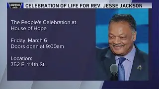 Changes made to memorial services for Rev. Jesse Jackson
